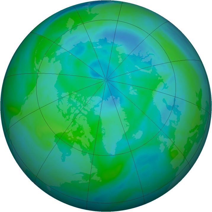 Arctic ozone map for 06 September 2005